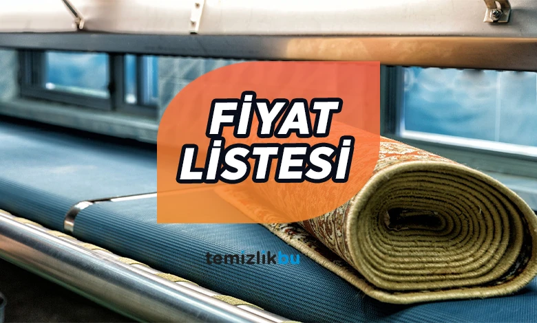 Adana halı koltuk perde yıkama hizmetleri veren TemizlikBu markasının fiyat listesi görseli